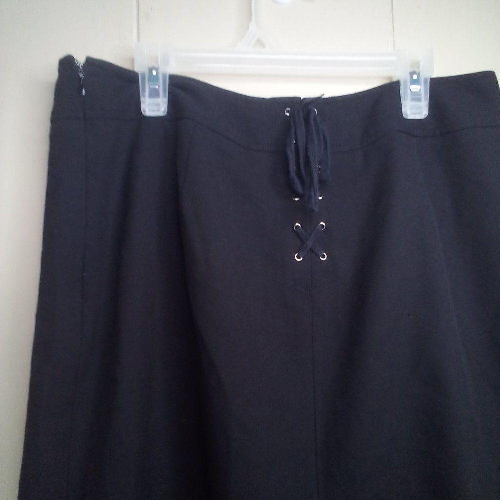 Ann Taylor Skirt 8 Straight Pencil Business Career Black - Picture 3 of 14
